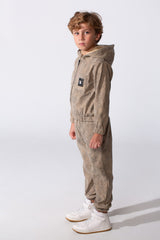 Boy's Tomato Store Two Piece Set Zip-Up Hooded Chest Pockets Elasticated Cuffs And Waistband Textured Fabric Outfit