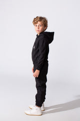 Boy's Tomato Store Two Piece Set Zip-Up Hooded Chest Pockets Elasticated Cuffs And Waistband Textured Fabric Outfit