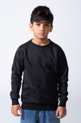 Boy’s Tie Dye Printed Slim Fit Round Neck Daily Wear Sweatshirt
