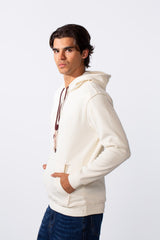 Men's Ripped Slim Fit Kangaroo Pocket Hood Sweatshirt