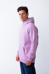 Men's Basic With Small Chest Logo Kangaroo Po0ckets Practical Slim Fit Melton Hood Sweatshirt