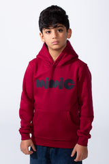 Boy’s Printed Slim Fit Melton Kangaroo Pocket Casual Comfy Hood Sweatshirt