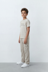 Boy's Tomato Store Paradise Graphic Set Minimal Front Typography Print Slim Fit Outfit