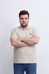 Men's Tomato Store Premium Slim Fit Polo T-Shirt Minimal Bear Chest Embroidery Classic Button Bigsize