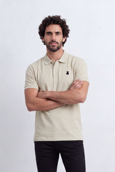 Men's Tomato Store Premium Polo T-Shirt Signature Bear Embroidery Classic Button Placket Clean Collar Detail Slim Fit
