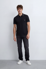 Men’s Tomato Store Polo Shirt Contrast Tipping Details Embroidered Chest Logo Slim Fit