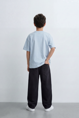 Boy's Tomato Store Shine Club T-Shirt Clean Plain Body Front Bold Shine Typography Print Shadow Fill Effect Small 1994 Detail Oversized