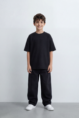 Boy’s Tomato Store Textured Oversized Basic T-Shirt Ribbed Knit Surface