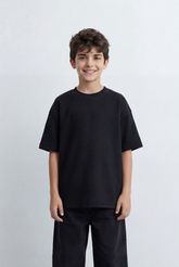 Boy’s Tomato Store Textured Oversized Basic T-Shirt Ribbed Knit Surface