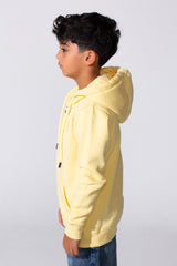 Boy's Tomato Store Zip-Up Split Kangaroo Pocket Hooded Slim Fit Melton Sweatshirt