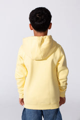 Boy's Tomato Store Zip-Up Split Kangaroo Pocket Hooded Slim Fit Melton Sweatshirt