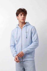 Men's Tomato Store Zip Hoodie Sweatshirt Front Pockets Subtle Chest Logo Melton