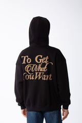 Men's Milton Oversized Hoodie Sweatshirt With Text Print And Front Kangaroo Pocket