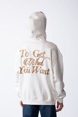 Men's Milton Oversized Hoodie Sweatshirt With Text Print And Front Kangaroo Pocket