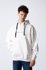 Men's Milton Oversized Hoodie Sweatshirt With Text Print And Front Kangaroo Pocket