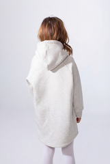 Girl's Slim Fit Long-Sleeve Playful Graphic Print Cozy Casual Melton Hooded Sweatshirt