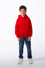 Boy's Long Sleeves Hood Kangaroo Pocket Versatile Basic Comfy Piece Oversize Melton Sweatshirt