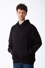 Men's Long Sleeves Hood Kangaroo Pocket Versatile Basic Comfy Piece Oversize Melton Sweatshirt