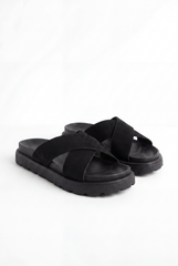 Men’s Tomato Store Slide Sandals Featuring Wide Cross Straps Chunky Grip Sole