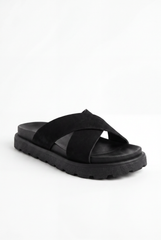 Men’s Tomato Store Slide Sandals Featuring Wide Cross Straps Chunky Grip Sole