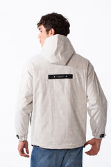 Men's Hood Waterproof Front Pockets Long Sleeve Jacket