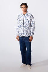Men's Jakar Full Zip Regular Fit Printed Long Sleeve Shirt