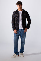 Men's Checked Wool Slim Fit Shirt