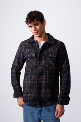 Men's Checked Wool Slim Fit Shirt
