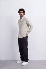 Men’s Tomato Store Minimal Button Down Shirt Soft Touch Fabric Slim Fit Tailored