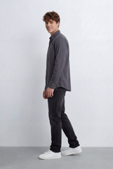 Men’s Tomato Store Linen Blend Shirt Breathable Natural Texture Button Down
