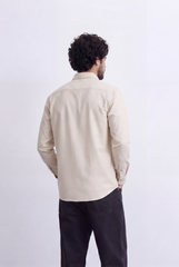 Men's Slim Fit Long Sleeve Button-Down Shirt Minimal Tomato Store Clean Design Smart Everyday Essential