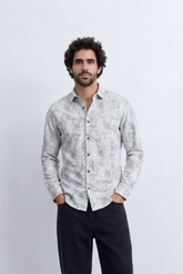 Men’s Tomato Store Mineral Texture Shirt Washed Cloud Effect Surface Tonal Vintage Finish