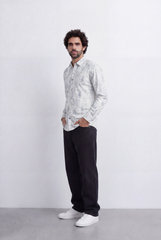 Men’s Tomato Store Mineral Texture Shirt Washed Cloud Effect Surface Tonal Vintage Finish