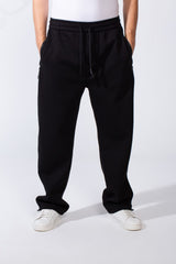 Men's Waistband With Zipper Pockets Comfortable Casual Everyday Wear Wide Leg Sweatpants