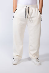 Men's Waistband With Zipper Pockets Comfortable Casual Everyday Wear Wide Leg Sweatpants