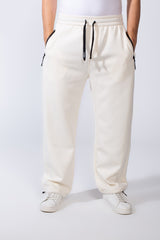 Men's Waistband With Zipper Pockets Comfortable Casual Everyday Wear Wide Leg Sweatpants
