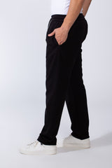 Men's Elastic Waistband With Practical Side Pockets Wide Leg Sweatpants
