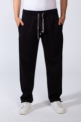Men's Elastic Waistband With Practical Side Pockets Wide Leg Sweatpants