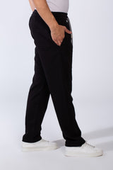 Men's Elastic Waistband With Practical Side Pockets Wide Leg Sweatpants