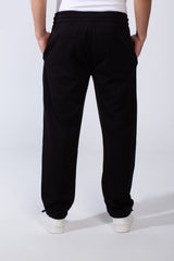 Men's Elastic Waistband With Practical Side Pockets Wide Leg Sweatpants