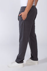 Men's Elastic Waistband With Practical Side Pockets Wide Leg Sweatpants
