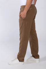 Men's Elastic Waistband With Practical Side Pockets Wide Leg Sweatpants