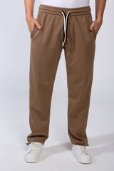 Men's Elastic Waistband With Practical Side Pockets Wide Leg Sweatpants
