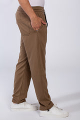 Men's Elastic Waistband With Practical Side Pockets Wide Leg Sweatpants