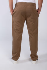 Men's Elastic Waistband With Practical Side Pockets Wide Leg Sweatpants