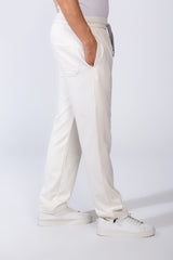Men's Elastic Waistband With Practical Side Pockets Wide Leg Sweatpants