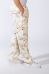 Men's Practical Knit Fabric Side Pockets With Flip And Stripe Sporty Wide Leg Sweatpants
