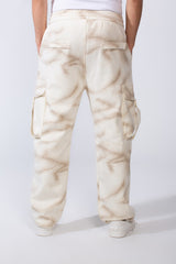 Men's Practical Knit Fabric Side Pockets With Flip And Stripe Sporty Wide Leg Sweatpants