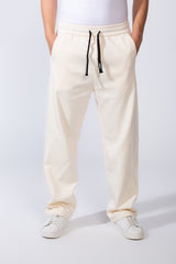 Men's Unique Elastic Waistband Ripped with side practical Pockets Wide Leg Sweatpants