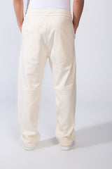 Men's Unique Elastic Waistband Ripped with side practical Pockets Wide Leg Sweatpants